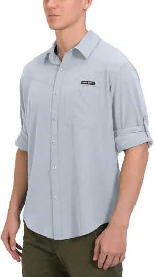 Little Donkey Andy Men's UPF 50 UV Protection Shirt, Breathable Long Sleeve Fishing Hiking Shirts, Quick Dry