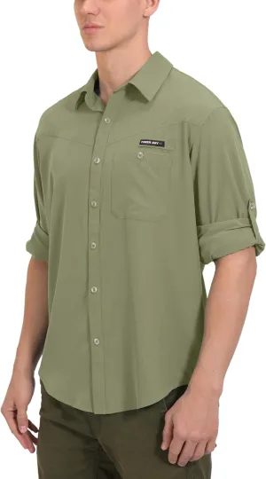 Little Donkey Andy Men's UPF 50 UV Protection Shirt, Breathable Long Sleeve Fishing Hiking Shirts, Quick Dry