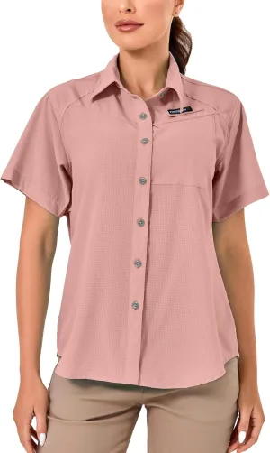 Little Donkey Andy Women's UPF 50 UV Protection Shirt, Breathable Short Sleeve Fishing Hiking Shirts, Quick Dry