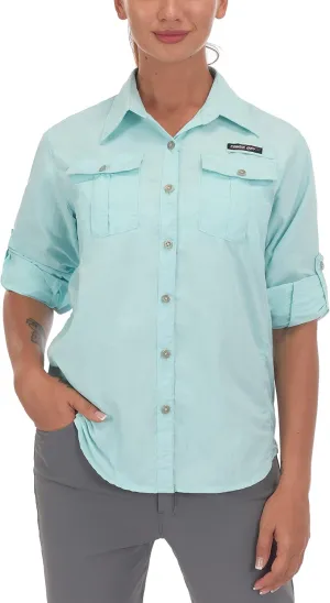 Little Donkey Andy Women's UPF 50  UV Protection Shirt, Long Sleeve Fishing Shirt, Breathable and Fast Dry