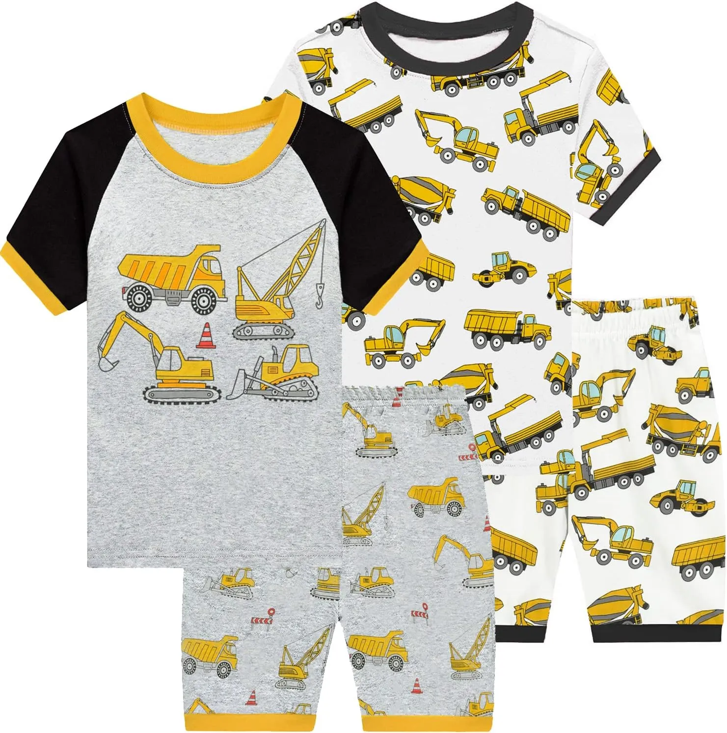 Little Hand Toddler Baby Boys Pajamas Monster Truck Summer Pjs Sleepwear Cotton Kids Short Sets Clothes