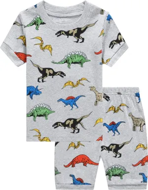 Little Hand Toddler Baby Boys Pajamas Monster Truck Summer Pjs Sleepwear Cotton Kids Short Sets Clothes