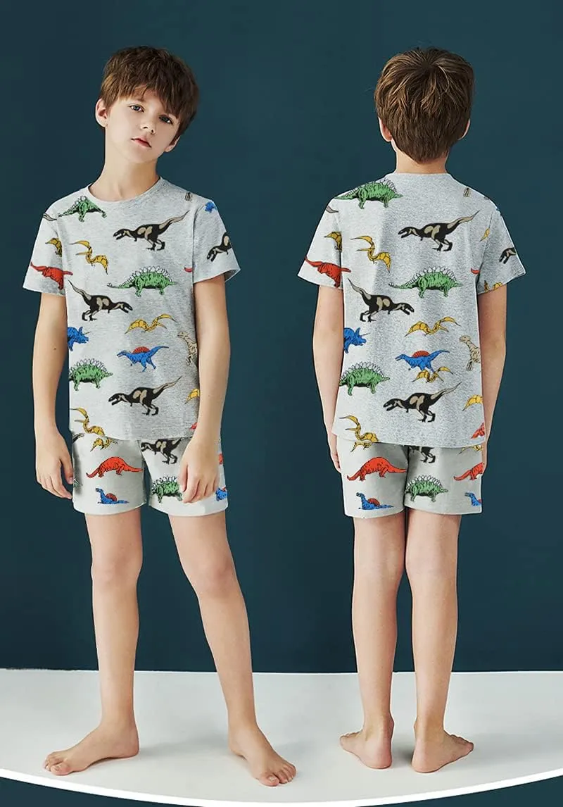 Little Hand Toddler Baby Boys Pajamas Monster Truck Summer Pjs Sleepwear Cotton Kids Short Sets Clothes