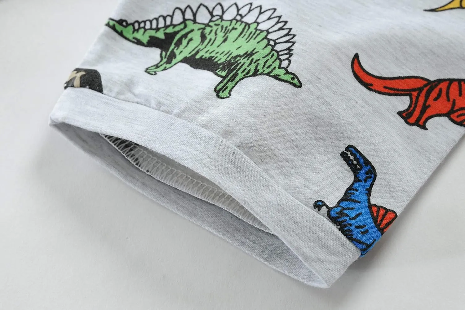 Little Hand Toddler Baby Boys Pajamas Monster Truck Summer Pjs Sleepwear Cotton Kids Short Sets Clothes