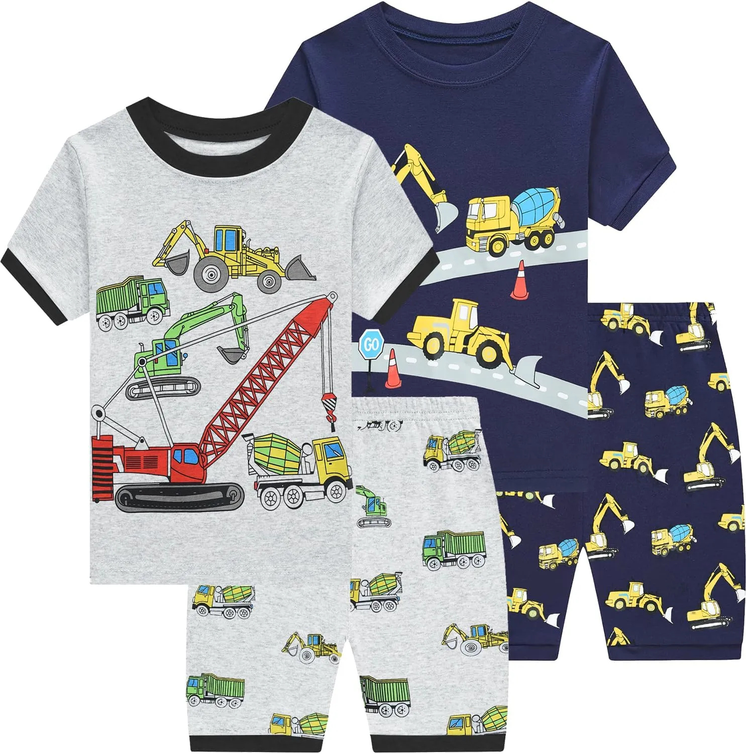 Little Hand Toddler Boys Pajamas Cotton Summer Pjs for Boy Jammies Dinosaur Train Sleepwear Short Sets