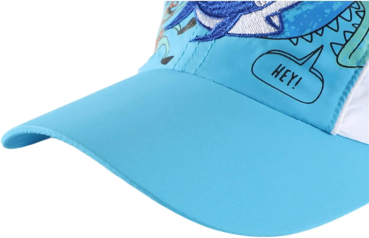 LLmoway Breathable Kids Sun Protection Ball Cap Quick Dry UPF50 Lightweight Mesh Sports Hats for Boys Summer Running Beach