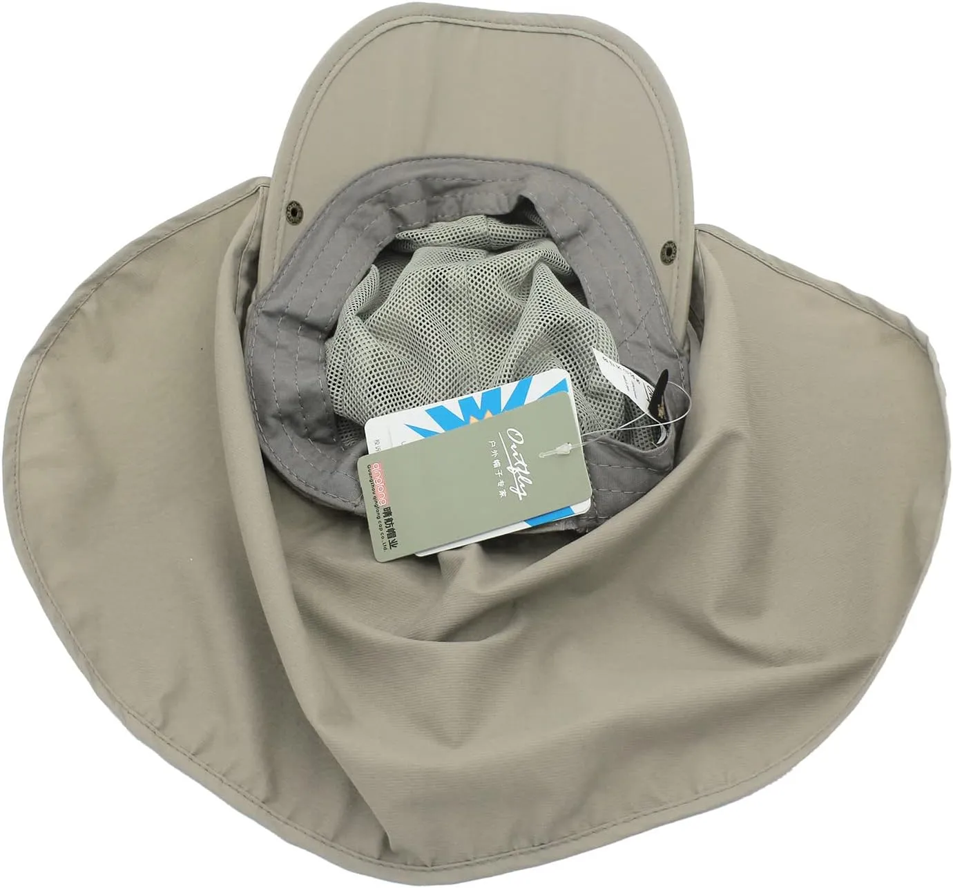 LLmoway Men Women Safari Fishing Sun Cap with Removable Neck Flap Quick Dry Hats