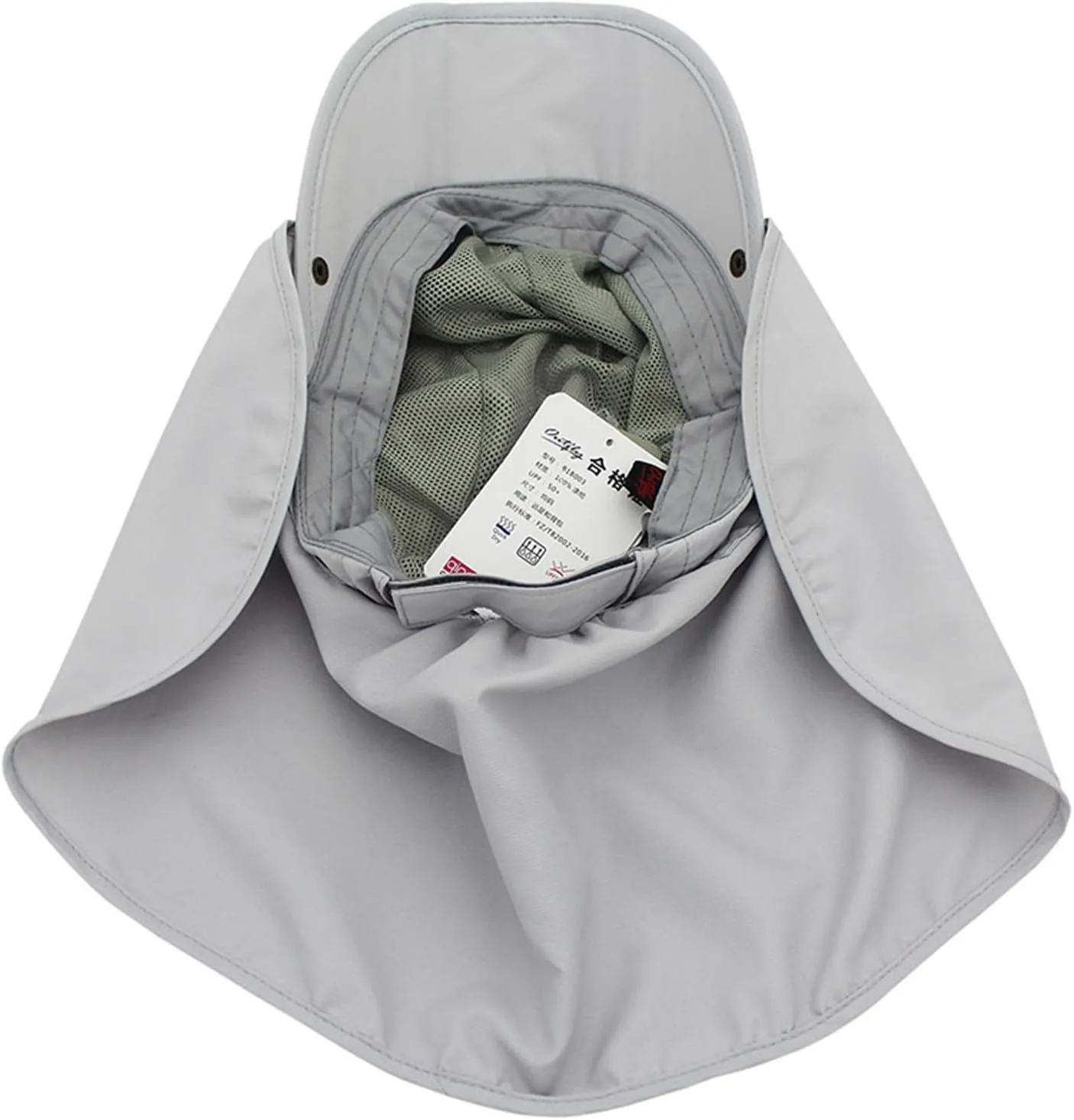 LLmoway Men Women Safari Fishing Sun Cap with Removable Neck Flap Quick Dry Hats