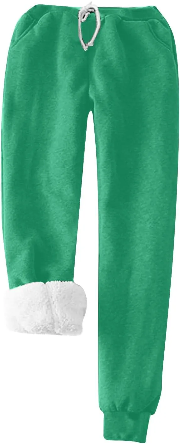 Lounge Sets for Women 2 Piece Fleece Lined Pajamas Winter Warm Long Sleeve Sweatshirts Matching Plush Pants Sweat Set