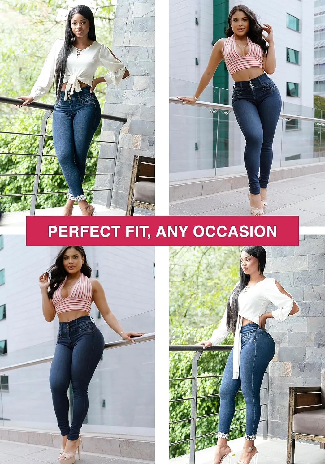 LT.ROSE Pantalones Colombianos Levanta cola | Butt Lifting Jeans | High Waisted Jeans for Women | Colombian Jeans