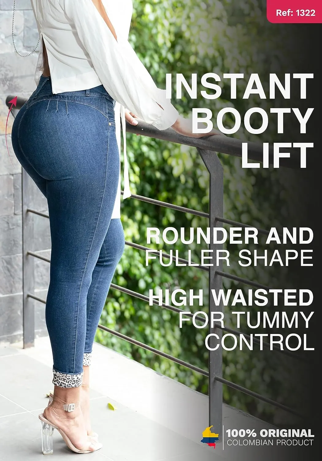 LT.ROSE Pantalones Colombianos Levanta cola | Butt Lifting Jeans | High Waisted Jeans for Women | Colombian Jeans