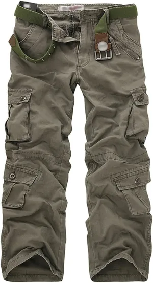 Maiyifu-GJ Men's Military Cargo Pants Multi-Pockets Camouflage Cargo Pants Lightweight Casual Athletic Hiking Trousers