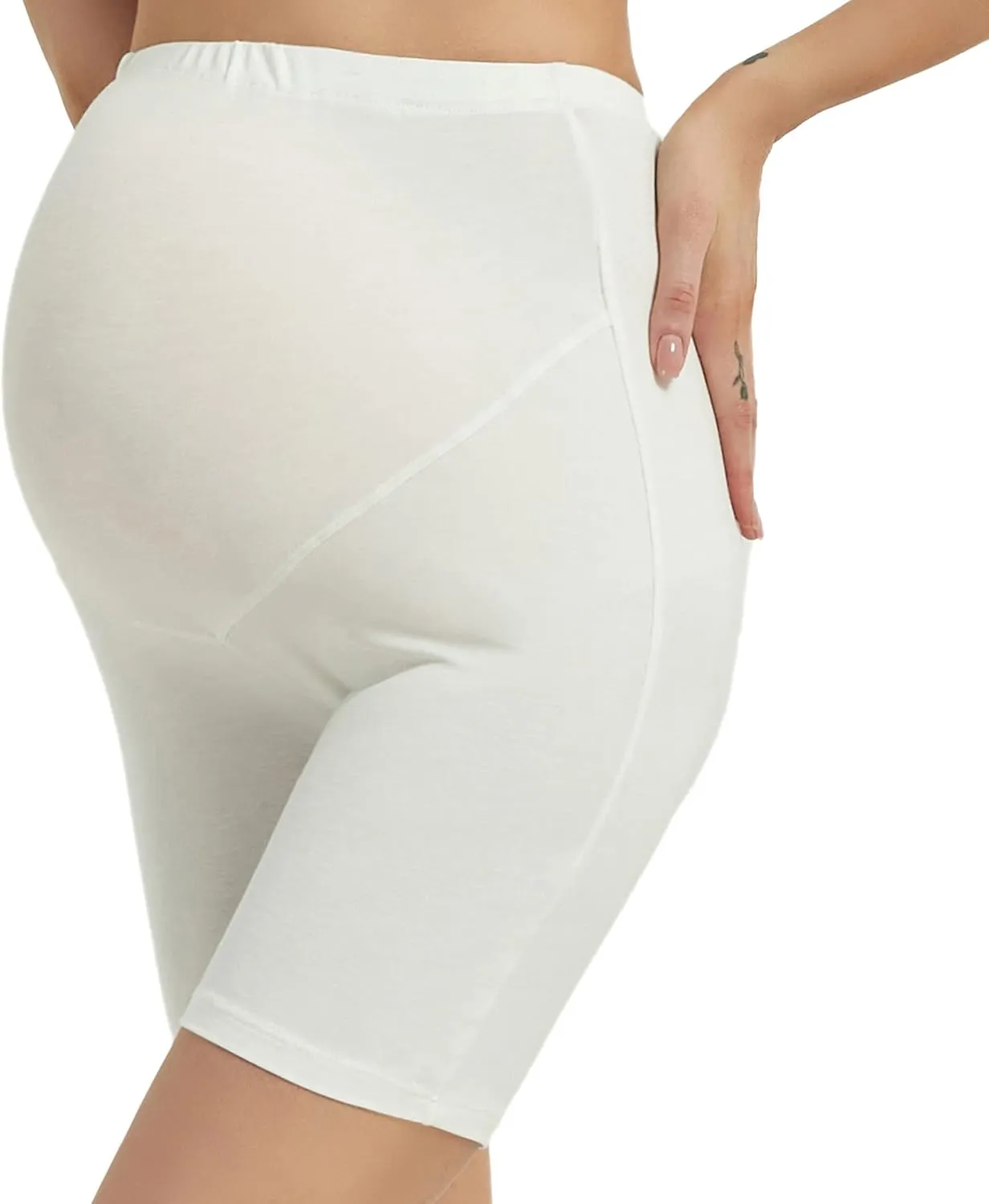 Maternity Shorts for Women Over The Belly Pregnancy Short Leggings Under Dress