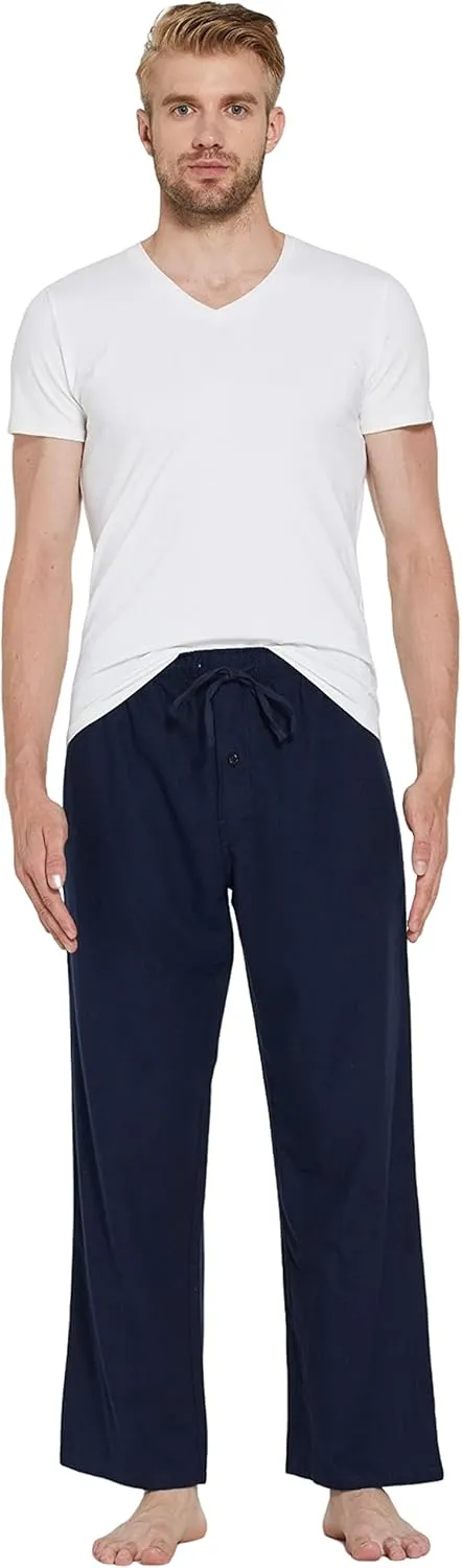 Men's 100% Cotton Super Soft Flannel Plaid Pajama Pants