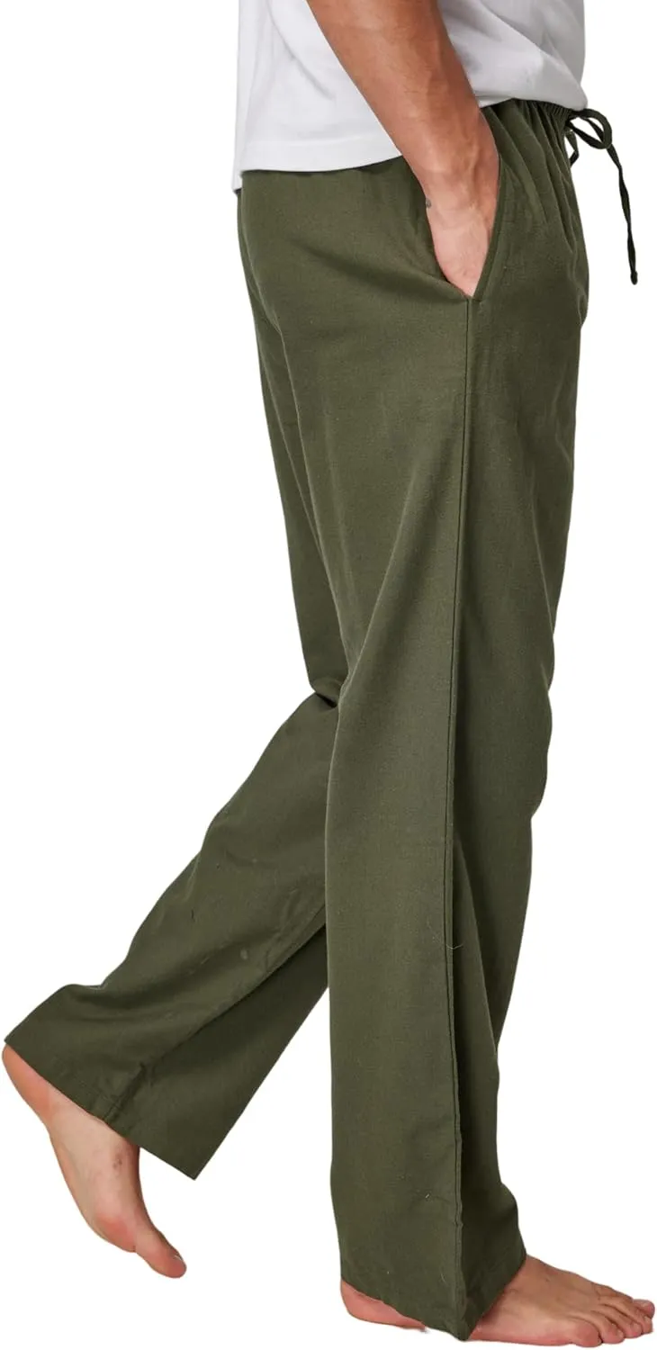 Men's 100% Cotton Super Soft Flannel Plaid Pajama Pants
