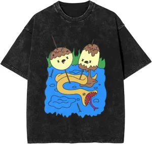 Men's & Women's Vintage Oversized Drop Shoulder Breathable Cotton Fashion Short Sleeve T-Shirt tee