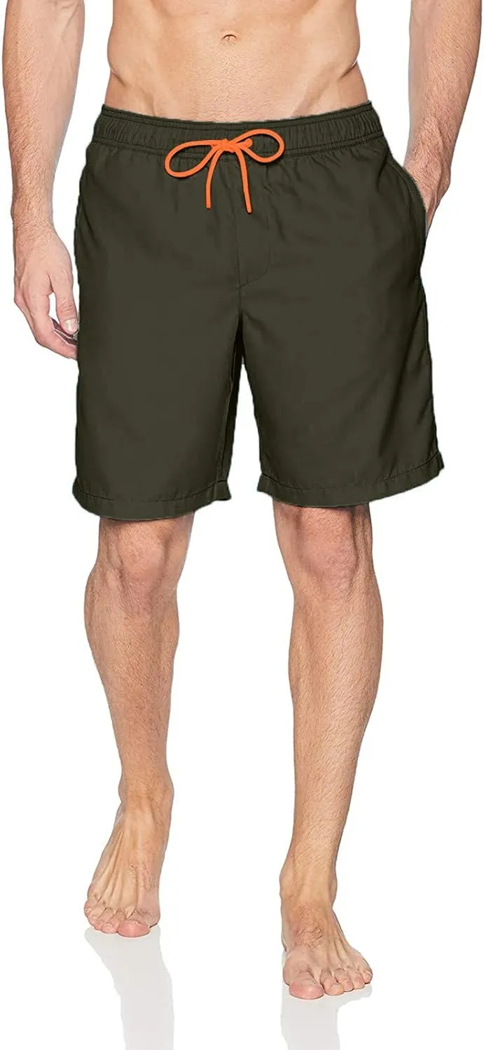 Mens Big and Tall Quick Dry Swim Trunks with Mesh Lining Drawstring Summer Beach Board Shorts Swimwear Bathing Suits