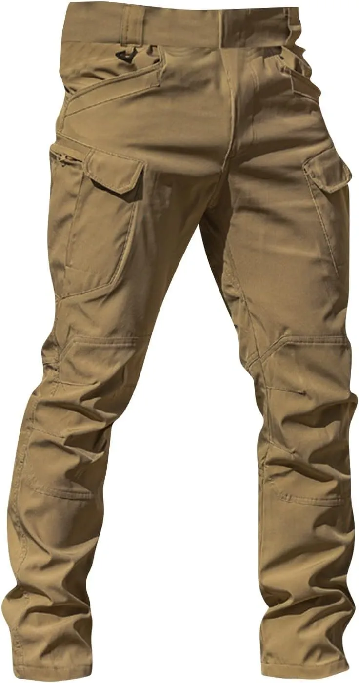 Men's Cargo Pants Hiking Tactical Pants with Multi Pockets Outdoor Trousers Workout Joggers Ripstop Work Pants