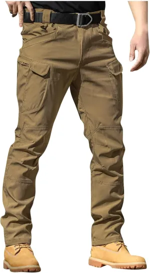 Men's Cargo Pants Hiking Tactical Pants with Multi Pockets Outdoor Trousers Workout Joggers Ripstop Work Pants