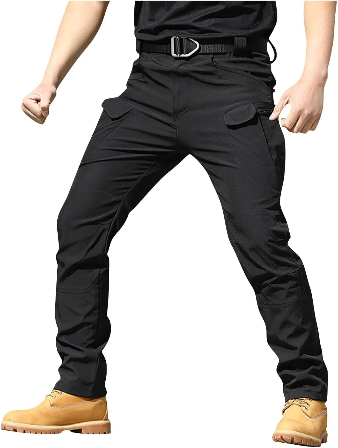 Men's Cargo Pants Hiking Tactical Pants with Multi Pockets Outdoor Trousers Workout Joggers Ripstop Work Pants