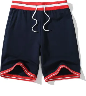 Mens Cotton Shorts Pajama Bottoms Sleepwear Knit Lounge Shorts With Drawstring & Pockets
