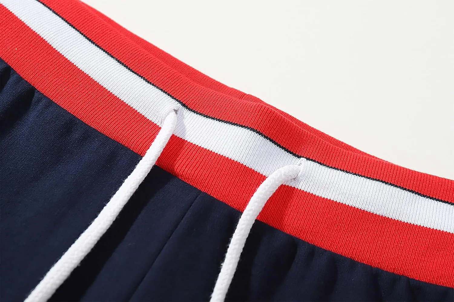 Mens Cotton Shorts Pajama Bottoms Sleepwear Knit Lounge Shorts With Drawstring & Pockets