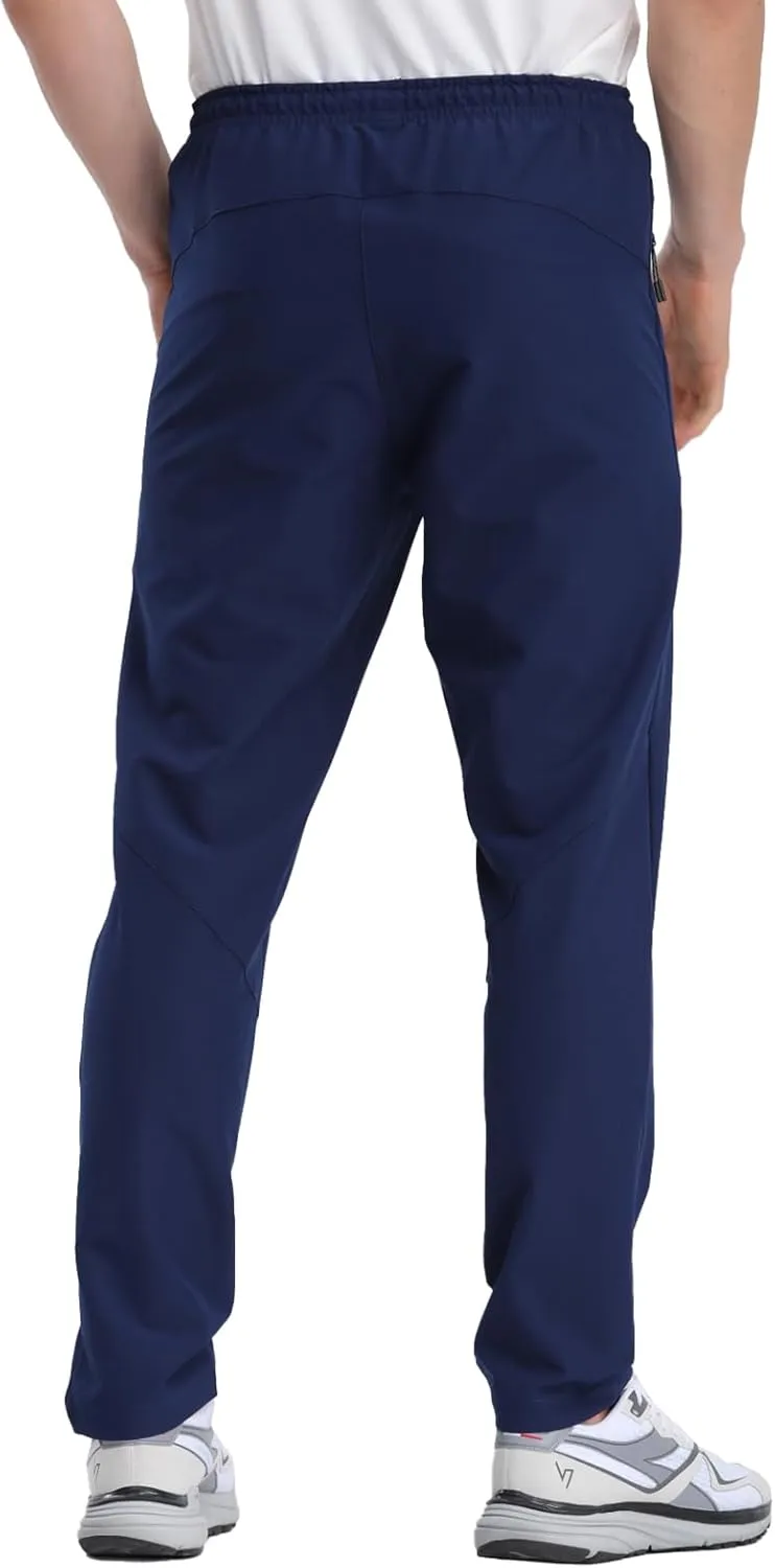 Men's Hiking Pants,Breathable Quick Dry Fishing Running Athletic Active Jogger Sweat Pant with Zipper Pockets