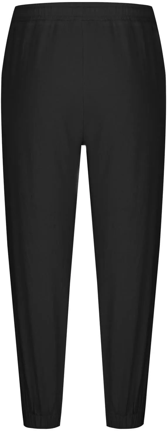Men's Linen Pants for Summer Straight Leg Comfy Fit Baggy Cropped Solid Trouser Slacks Summer with Pockets