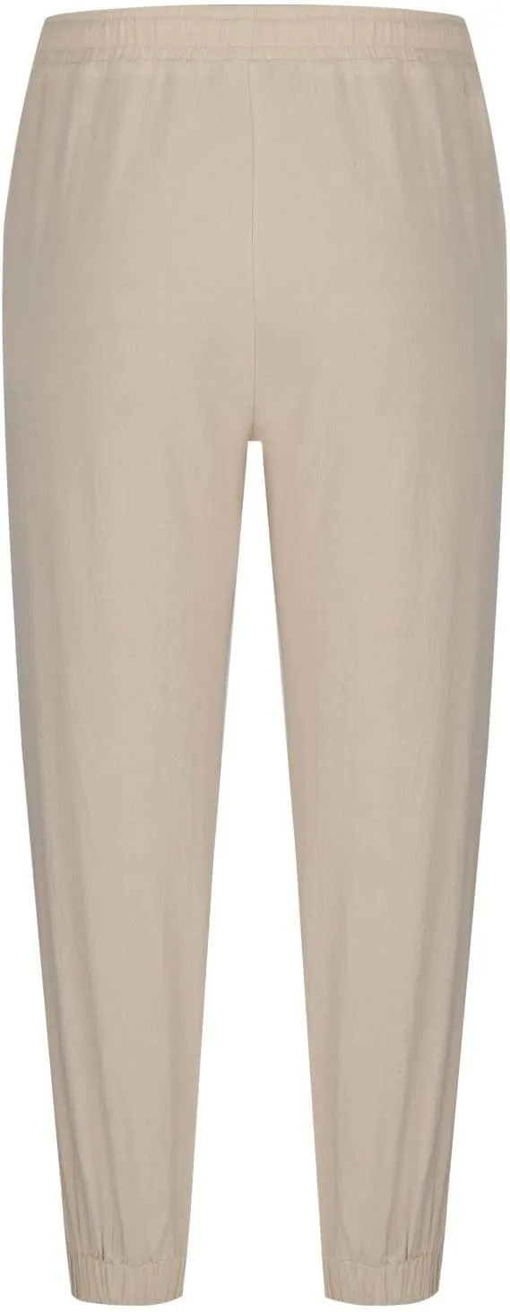 Men's Linen Pants for Summer Straight Leg Comfy Fit Baggy Cropped Solid Trouser Slacks Summer with Pockets