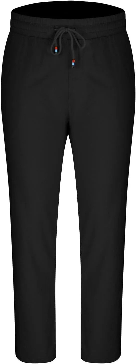 Men's Pants Casual Solid Color Drawstring Elastic Waist Breathable Sweatpants Outdor Full Length Jogger Pants