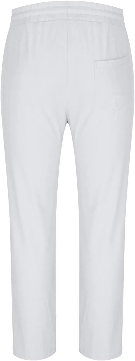 Men's Pants Casual Solid Color Drawstring Elastic Waist Breathable Sweatpants Outdor Full Length Jogger Pants