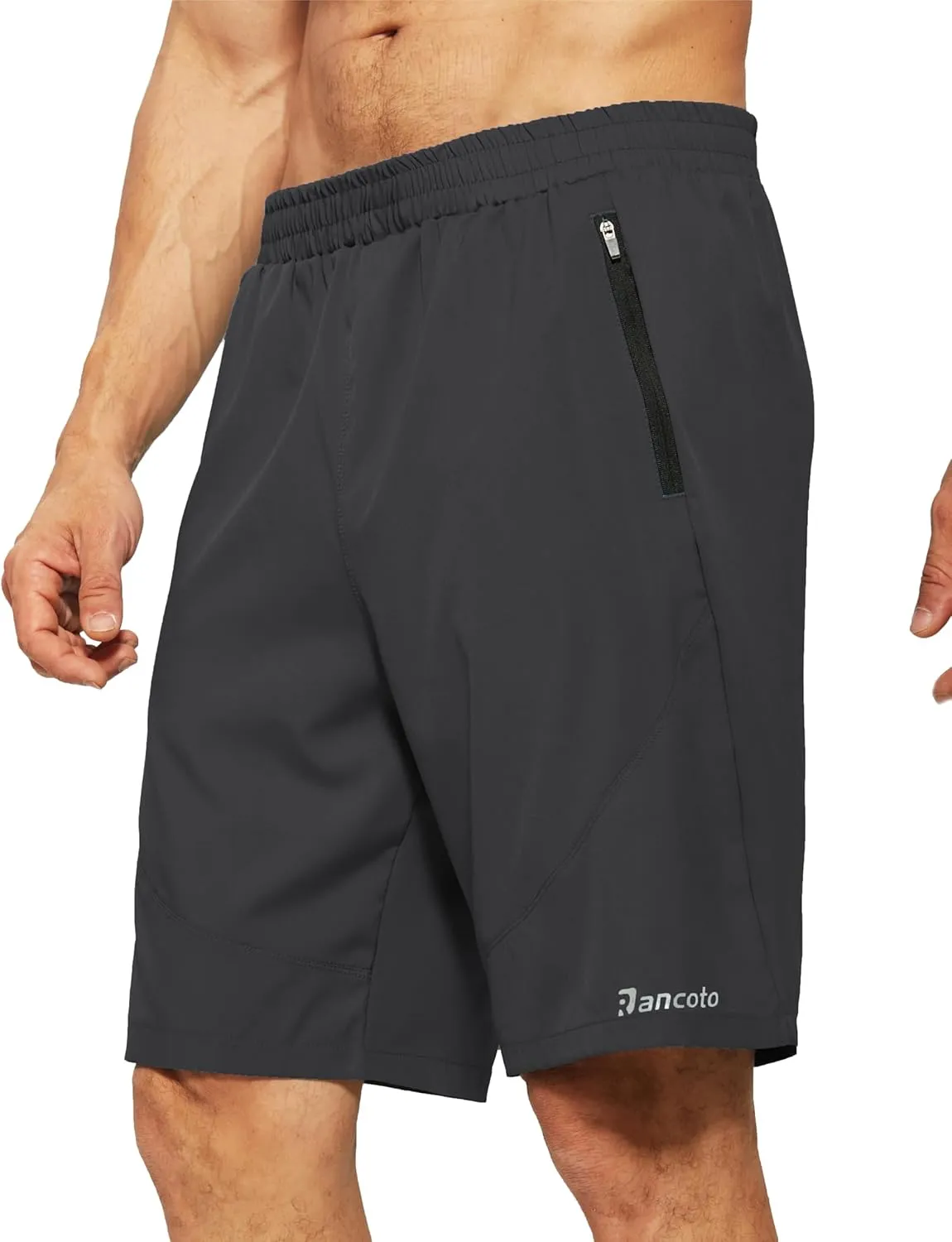 Men's Running Shorts with Zipper Pockets Lightweight Workout Shorts for Men Athletic Gym Casual