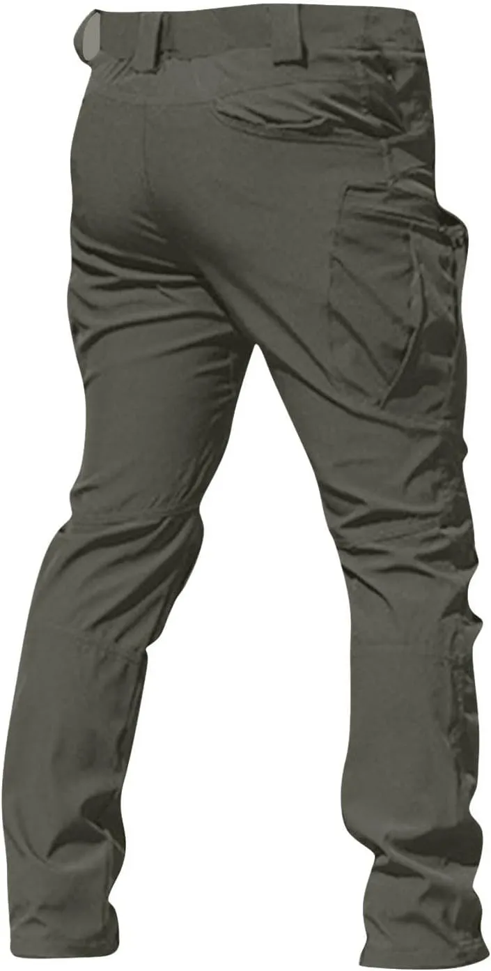 Men's Tactical Pants Water Resistant Hiking Cargo Pants with Multi Pockets Relaxed Fit Quick Dry Work Pants