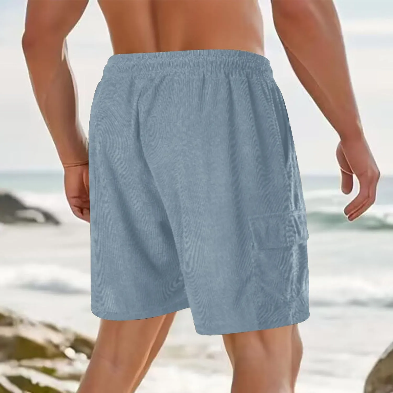 Men's Workout Running Shorts Lightweight Gym Fitness Athletic Home Shorts Summer Outdoor Quick Dry Breathable Short