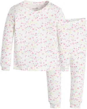 moimoln 6M-8Y Baby & Toddler Girl Floral Pajamas Soft Modal Cotton, Breathable, Snug-Fit Long-Sleeve Sleepwear Set