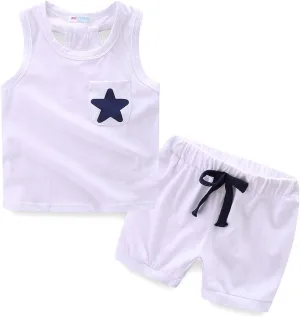 Mud Kingdom Little Girls Pajamas Set Sleeveless Cute Summer Sleepwear