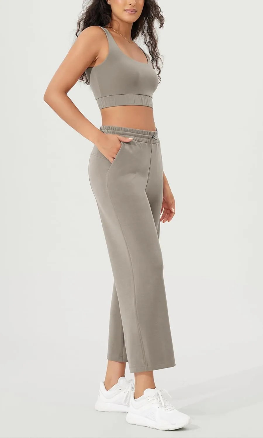 ODODOS Women's Modal Soft Wide Leg Pants with Pockets Adjustable Shockcord High Waist Casual Lounge Pants-27/29/31" Inseam
