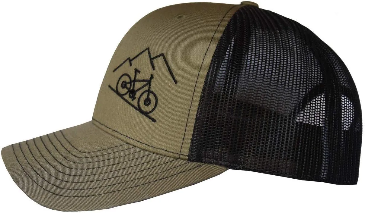 Outdoor Trucker Hat Snapback - Mountain Bike Design
