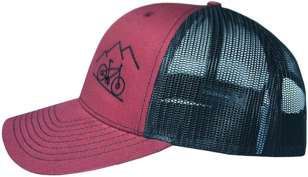 Outdoor Trucker Hat Snapback - Mountain Bike Design