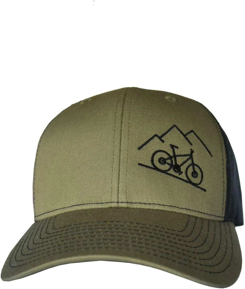 Outdoor Trucker Hat Snapback - Mountain Bike Design