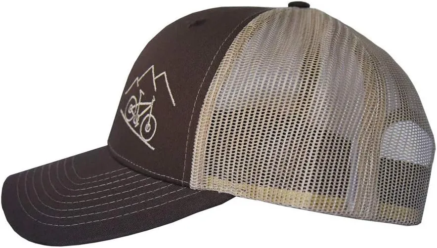 Outdoor Trucker Hat Snapback - Mountain Bike Design