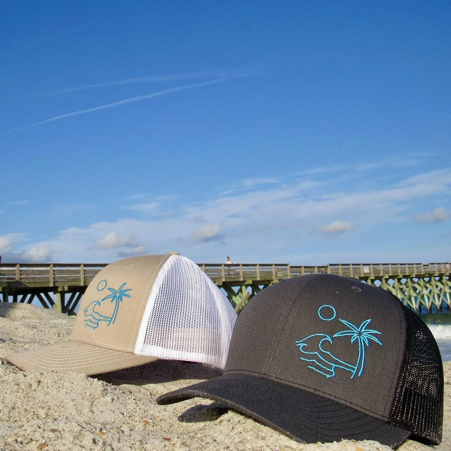 Outdoor Trucker Hat Snapback - Surf Beach Design