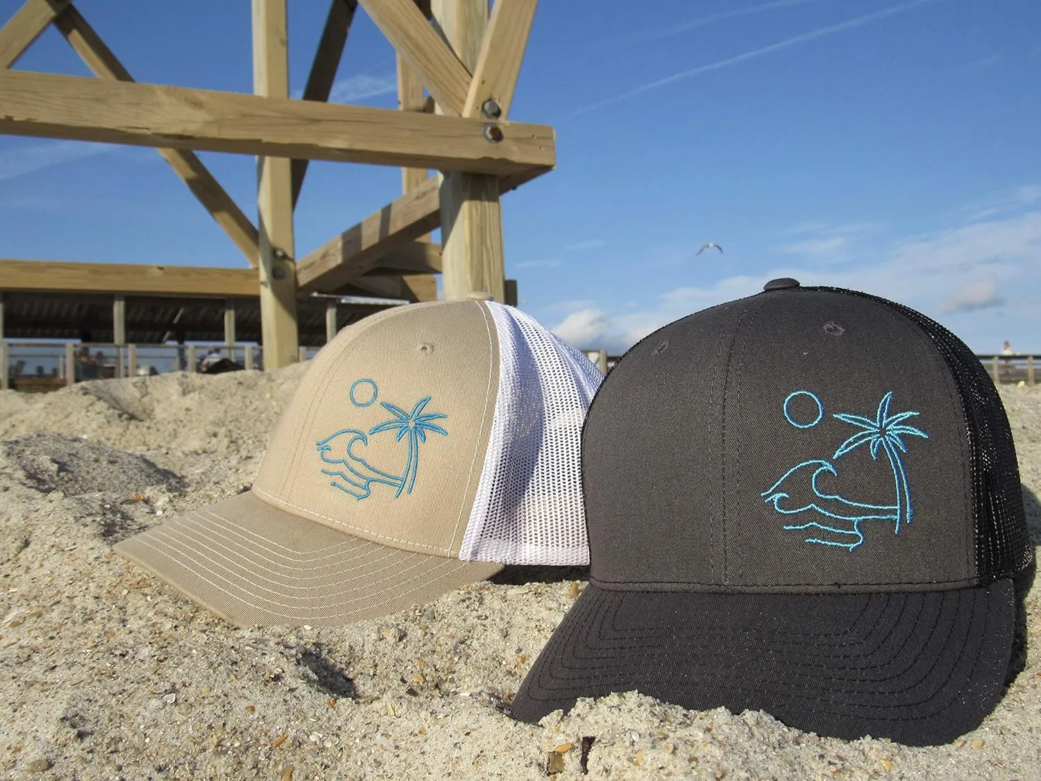 Outdoor Trucker Hat Snapback - Surf Beach Design