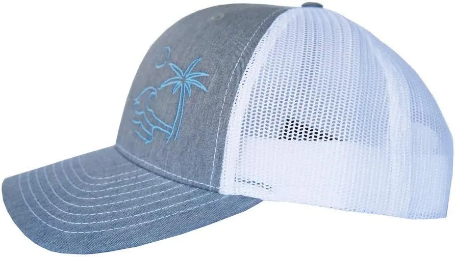 Outdoor Trucker Hat Snapback - Surf Beach Design