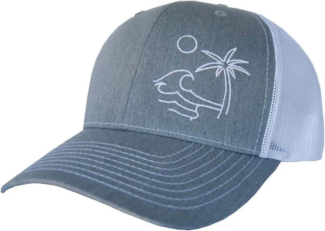 Outdoor Trucker Hat Snapback - Surf Beach Design