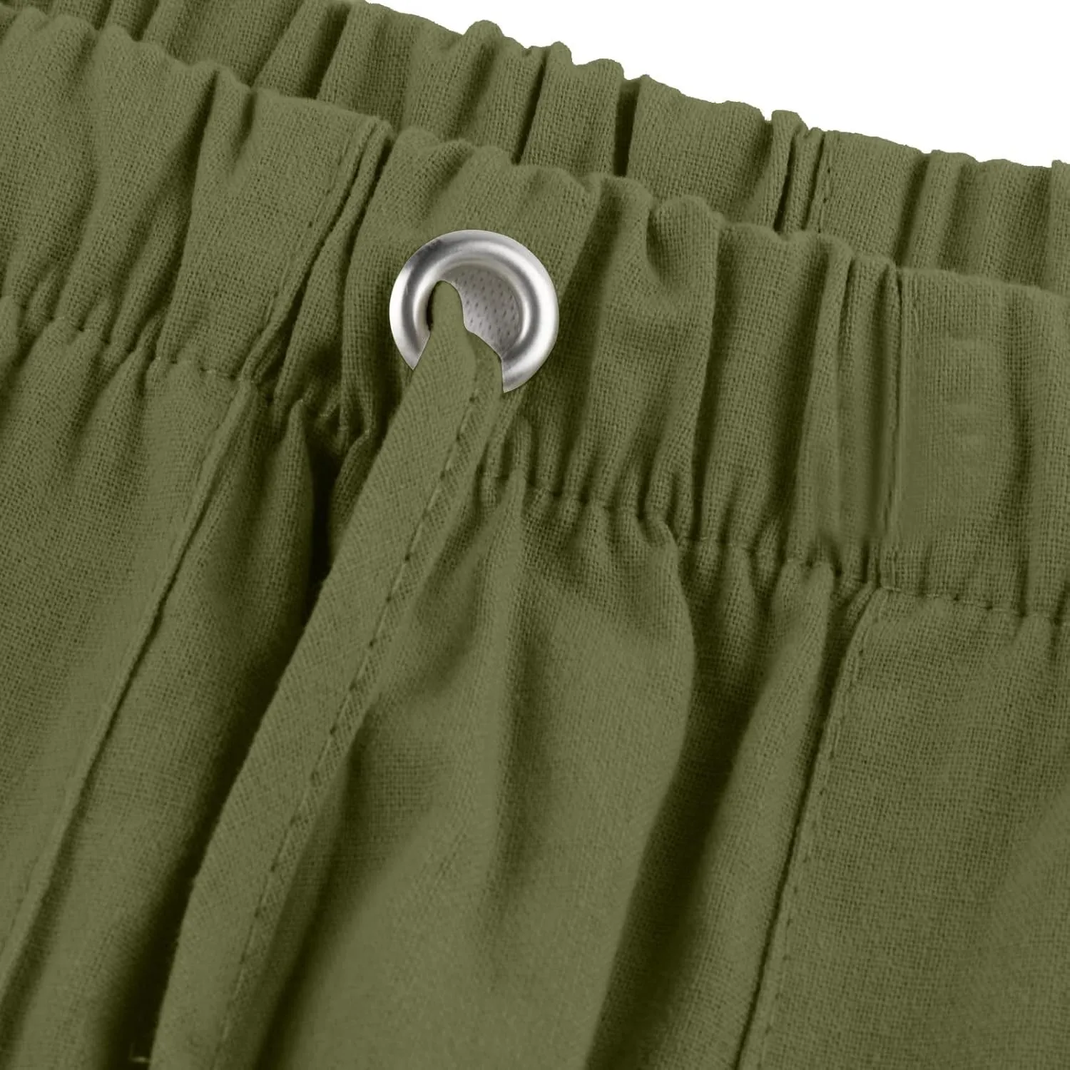 Pantalones de Hombre Men's Cotton Linen Pants Drawstring Lightweight Loose Beach Yoga Pants with Pockets Plus Size Pants