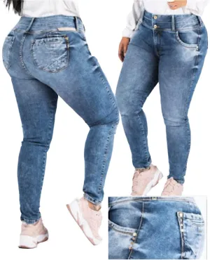 Plus Size Jeans, Butt Lift Jeans, Jeans Colombianos, Womens Plus Size Skinny Jeans Stretchy High Waisted Ankle Jean