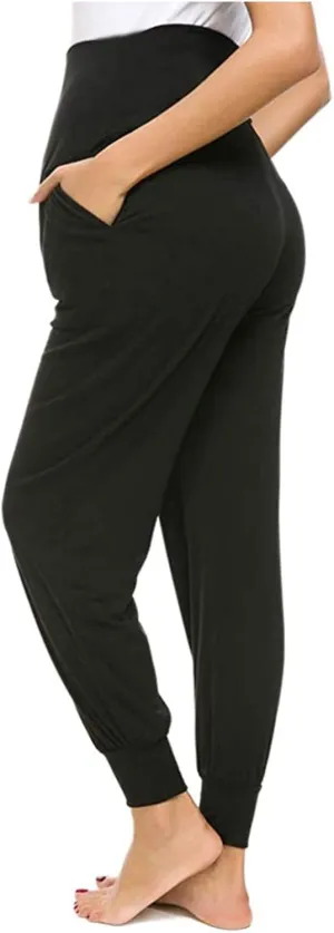 Plus Size Maternity Clothes Stretchy Pants Women's Solid Color Casual Comfortable Pants Womens Tall Pregnancy