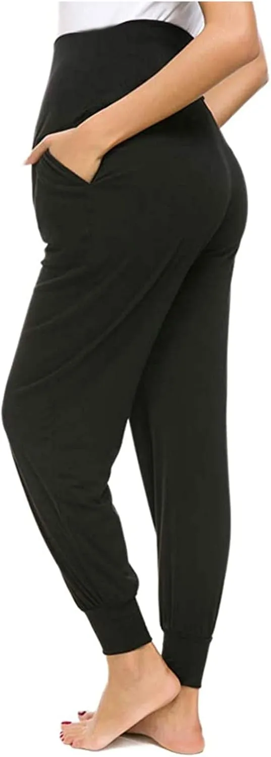 Plus Size Maternity Clothes Stretchy Pants Women's Solid Color Casual Comfortable Pants Womens Tall Pregnancy