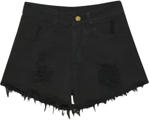 Plus Size Short Jeans for Womens Summer Dressy High Waisted Button Ripped Mini Denim Shorts Lounge Loose Outfit
